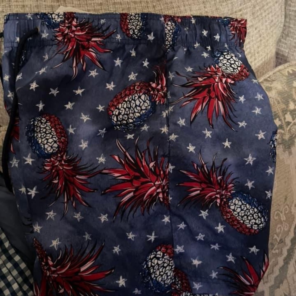Patriotic swim trunks